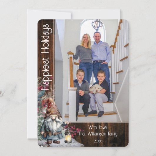 水素朴色クリスマス格言写真 シーズンカード (正面)