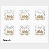 水素朴色クレストファームハウスビジネスカード スクエアシール (シート)