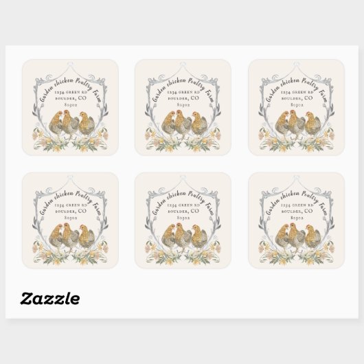 水素朴色クレストファームハウスビジネスカードSQ スクエアシール (シート)