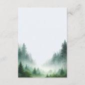 水素朴色グリーンフォレストデスティーション結婚ズ エンクロージャーカード (裏面)