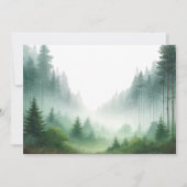 水素朴色グリーンフォレストデスティーション結婚ズ カード (裏面)