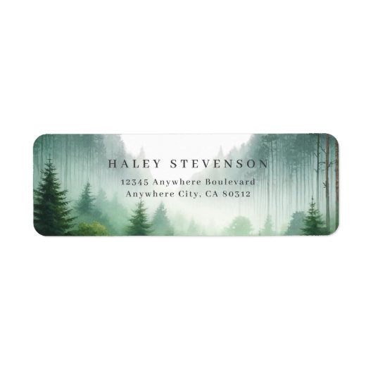 水素朴色グリーンフォレストデスティーション結婚ズ ラベル (正面)