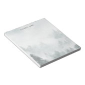 水素朴色グリーンフォレパーソナライズされたスト ノートパッド (アングル)