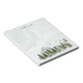 水素朴色グリーンフォレパーソナライズされたスト ノートパッド (アングル)