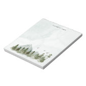 水素朴色グリーンフォレパーソナライズされたスト ノートパッド (回転)