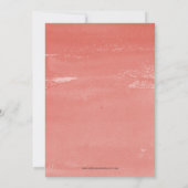 水素朴色コーラルブルービーチブライダルシャワー 招待状 (裏面)