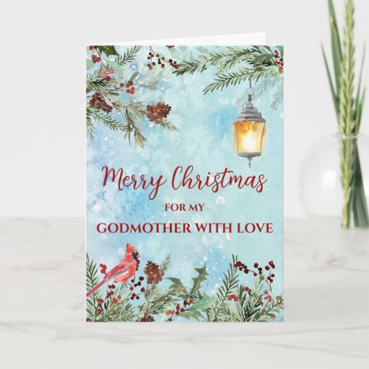 水素朴色ゴッドマザーメリークリスマス カード (正面)