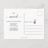 水素朴色サボテンポット移動 案内ポストカード (裏面)