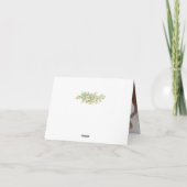 水素朴色サボテン結婚の感謝4写真 カード (裏面)