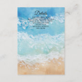 水素朴色サマーシービーチ結婚式 エンクロージャーカード (正面)