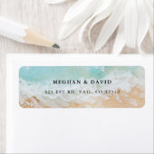 水素朴色サマーシービーチ結婚式 ラベル (インサイチュ)