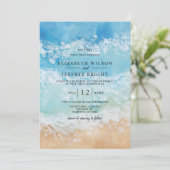 水素朴色サマーシービーチ結婚式 招待状 (スタンド正面)