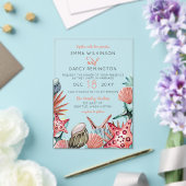 水素朴色シーズヘルスヒトデビーチ結婚式 アクリル招待状 (インサイチュ (ウェディング))