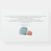 水素朴色シーズヘルスヒトデビーチ結婚式 ゲストブック (裏面)