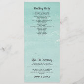 水素朴色シーズヘルスヒトデビーチ結婚式 プログラム (裏面)