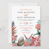 水素朴色シーズヘルスヒトデビーチ結婚式 招待状 (正面)