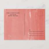 水素朴色シーズヘルスヒトデビーチ結婚式 案内ポストカード (裏面)