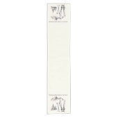 水素朴色スキー雪の木の山冬 ショートテーブルランナー (正面)