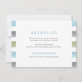 水素朴色ストライプビーチ結婚式披露宴 招待状