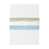 水素朴色ストライプ航海のビーチ結婚式 招待状ベリーバンド (裏面例)