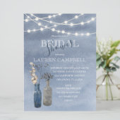 水素朴色ストリングライトブライダルシャワー 招待状 (スタンド正面)