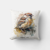 水素朴色スパローカスタム クッション (正面)