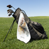 水素朴色スパローカスタム ゴルフタオル (グリーン)