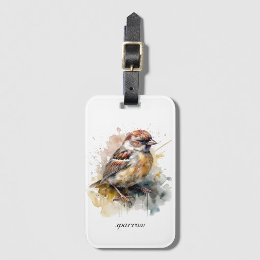 水素朴色スパローカスタム ラゲッジタグ (正面縦)