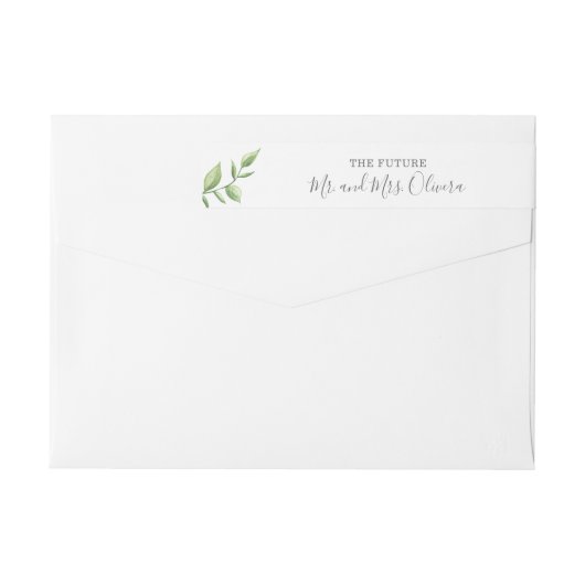 水素朴色スポリ結婚グ差出人住所 ラップアラウンドラベル (裏面)