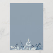 水素朴色ダスティブルー結婚のタイムライン プログラム (裏面)