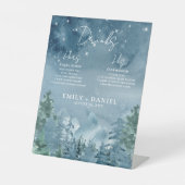 水素朴色ダークダスクブルー結婚山脈 台座サイン (正面)