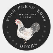 水素朴色チキン卵カートンシール ラウンドシール (正面)