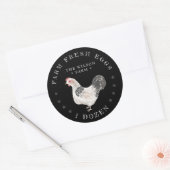 水素朴色チキン卵カートンシール ラウンドシール (封筒)