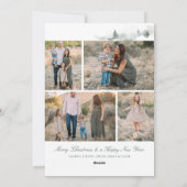 水素朴色ツリーグエレガントリーグリーンホリデーカード シーズンカード (裏面)