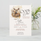 水素朴色ディアオップベビー 招待状 (スタンド正面)