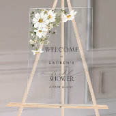 水素朴色デイジーブライダルシャワーへようこそ アクリルサイン