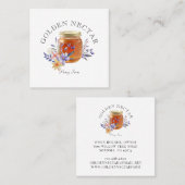 水素朴色ハニージャールロゴビーキーパー スクエア名刺 (正面/裏面)