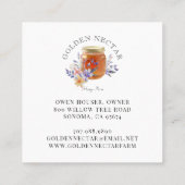 水素朴色ハニージャールロゴビーキーパー スクエア名刺 (裏面)