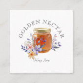 水素朴色ハニージャールロゴビーキーパー スクエア名刺 (正面)