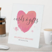 水素朴色ハートウェディングカード&ギフト 台座サイン (インサイチュ)