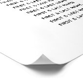 水素朴色ハート結婚の座席表 ポスター (角)