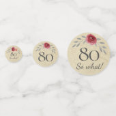 水素朴色バラおもしろい80誕生日 コンフェッティ (裏面)