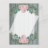 水素朴色バラと緑結婚のメニュー メニュー (裏面)