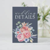 水素朴色バラフローラ結婚詳細 エンクロージャーカード (スタンド正面)