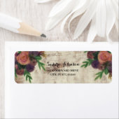 水素朴色バラ&メイスンジャー結婚のラベル ラベル (インサイチュ)