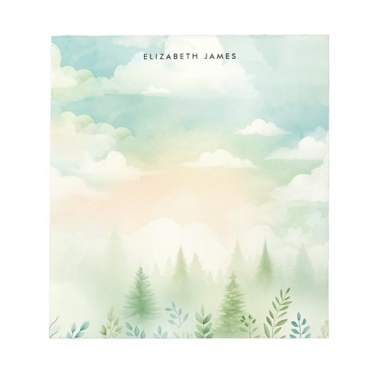 水素朴色パイフォレパーソナライズされたスト ノートパッド (正面)