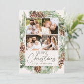 水素朴色パインコーンリースフォトコラージュ シーズンカード (スタンド正面)