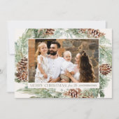 水素朴色パインコーンリース写真 シーズンカード (正面)