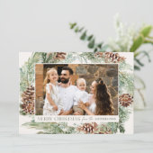 水素朴色パインコーンリース写真 シーズンカード (スタンド正面)