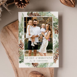 水素朴色パインコーンリース写真 シーズンカード